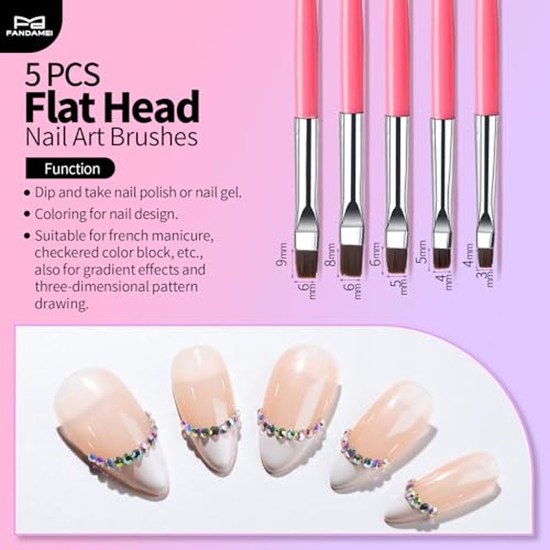 Fandamei 33-Piece Nail Art Tool Set - Brushes & Dotting Tools