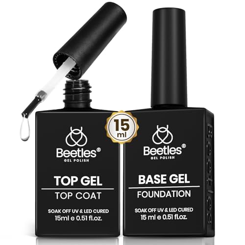 Beetles No Wipe Gel Base & Top Coat Set - 15ml Duo