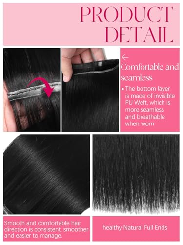 Lacer 14 Inch Butterfly Weft Hair Extensions - Jet Black Remy Hair