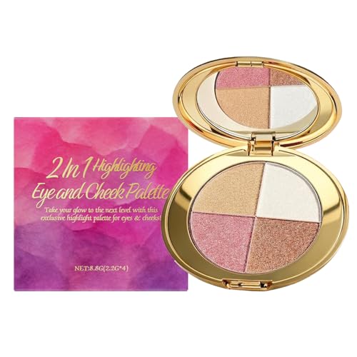 Eye & Cheek Palette - Eyeshadow, Highlighter & Contour Makeup