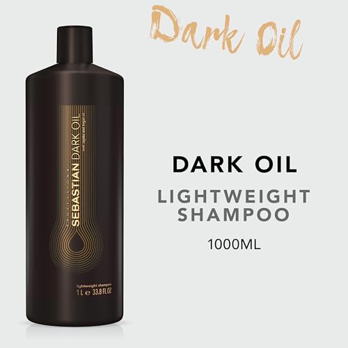 Sebastian Professional Dark Oil Lightweight Shampoo | Infused with Jojoba & Argan Oil for Silky, Smooth Hair