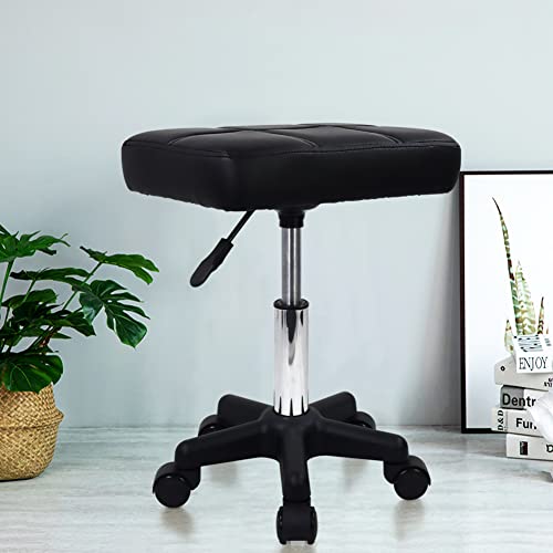 Height Adjustable Rolling Stool with Wheels - Spa Salon Massage
