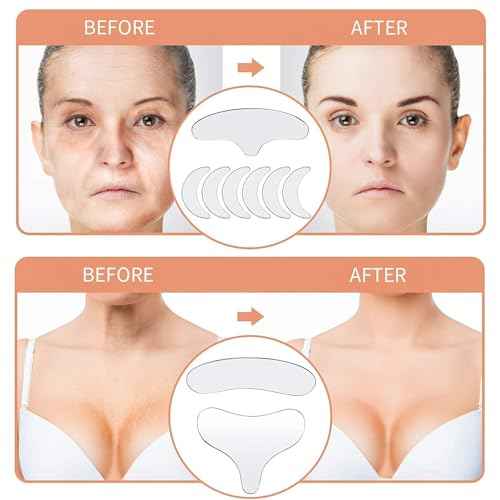 Neck Wrinkle Patches Reusable Chest Wrinkle Pads - 11 pcs Anti Wrinkles pads Silicone face patches for Skin Lines Prevention,Overnight Wrinkle Remover while Sleeping¡¦