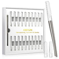 Dermaplaning Tool for Face Exfoliation, with 20 Replaceable Blades, Facial Shaver/Eyebrow Razor, Peach Fuzz Removal Eyebrow Shaper for Women, Easy to Use Dermaplaner Help Exfoliate and Smooth Skin