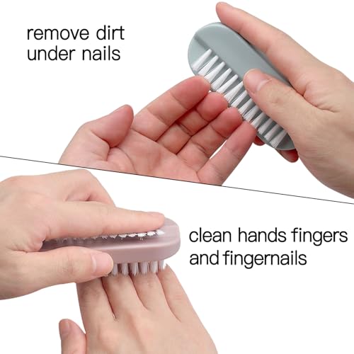Two-Sided Nail Brush for Effective Cleaning - 4 Pack