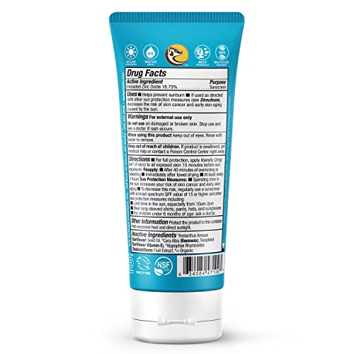 Badger Mineral Sunscreen Cream SPF 30, Zinc Oxide Sun Care, 98% Organic, Reef Safe, Water Resistant, Unscented Face and Body Sunscreen Travel Size, 2.9 fl oz, 2-Pack
