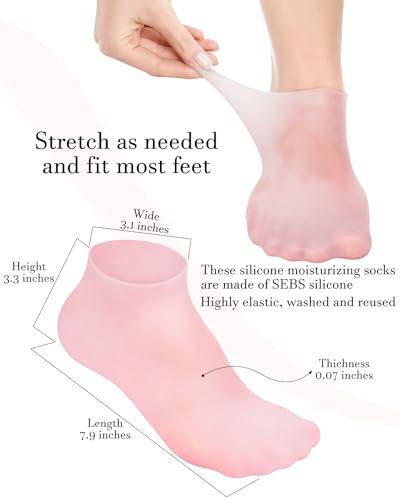 Moisturizing Silicone Socks for Dry Cracked Feet - Golbylicc