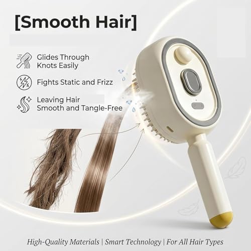 Electric Misting Detangler Brush with Air Cushion & Scalp Massage