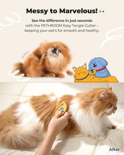 PETHROOM Dog & Cat Tangle Cutter - Professional Dematting Tool