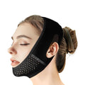 Reusable V Line Lifting Mask with Chin Strap - Black Facial Contouring Support