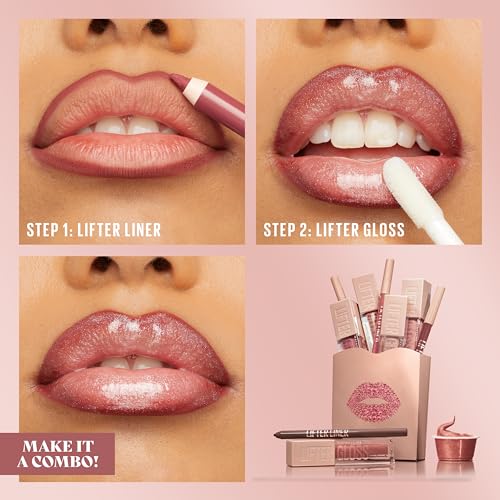 Maybelline Lifter Gloss and Lifter Liner Bundle, Lip Gloss and Lip Liner in Shades Stone and On It, Pack of 2