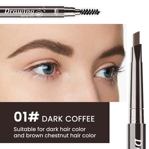 Eyebrow Stencil Kit with Pencil, Pomade & Eyeliner - 10 Stencils