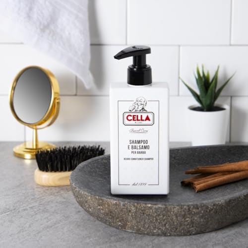 Cella Milano, 2?in?1 Beard Shampoo & Conditioner, 200?ml ? Sulfate?Free Beard Cleanser ? Gentle, Hydrating Formula from Italy