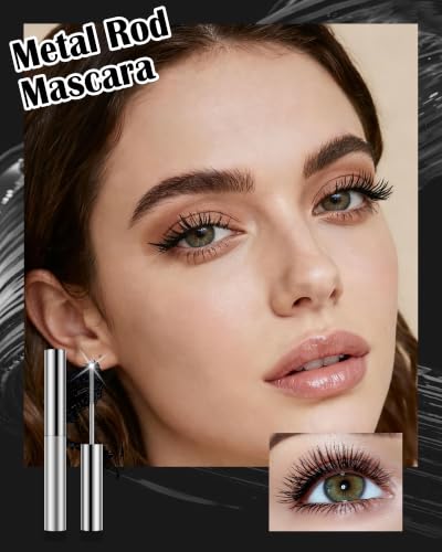 Lestpola Waterproof Metal Fiber Curling Mascara - Long-Lasting Black Lash Enhancer