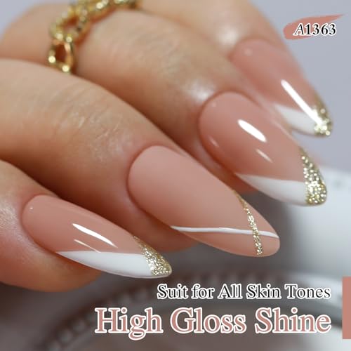 Double Rhythm Warm Nude Gel Polish 15ML – Same Color, Soak Off Nail Art Manicure