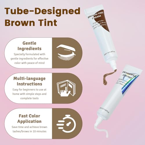 Lomansa Eyebrow Tint Kit Brown - 4 Week Color