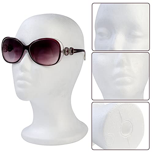 BALABALA 3 Pcs Foam Wig Head Mannequin with Stand Holder