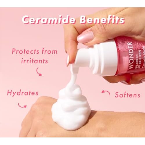 TONYMOLY Wonder Ceramide Mochi Micellar Foam Cleanser ? Gentle Korean Face Wash with Ceramides, Cica & Aloe ? Hydrating Daily Cleanser for All Skin Types