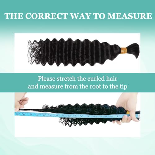 LEISWISS Human Braiding Hair 150g 24 Inch Deep Wave Boho Extensions - Chocolate Brown #4