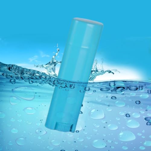 FZBNSRKO 5ml 100Pcs Empty Oval Deodorant Lip balm Tubes Containers Twist-up Refillable Containers for Lipstick,Chapstick,Homemade Lip balm,DIY Deodorants(Sky Blue)