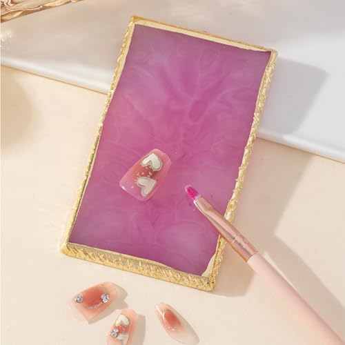Resin Nail Art Palette - Rectangular Nail Polish Mixing Tray