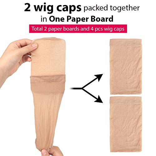 Nylon Wig Cap - Light Brown Stretchy Stocking Cap for Women Men Kids - Variation of Nylon Wig Cap