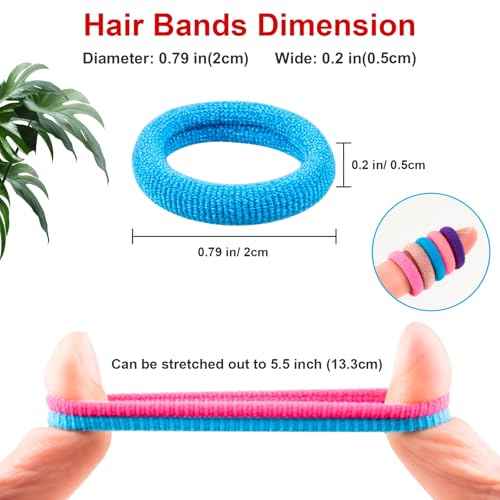 360 Pcs Baby Hair Ties, Small No Damage Elastic Hair Bands for Toddlers, Little Girls and Kids, Soft Ponytail Holders, Baby Hair Accessories(20 Colors)