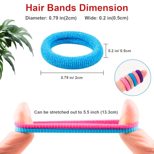 360Pcs Baby Hair Ties Multicolor No Damage Elastic Bands - Small No Pull Hair Accessories - 20 Colors