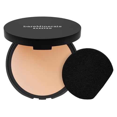 bareMinerals Barepro Skin-Perfecting Powder Foundation, Matte Pressed Powder Foundation Full Coverage with Plant-Based Squalene, Talc-Fee Pressed Powder Compact, Oil Control, Vegan