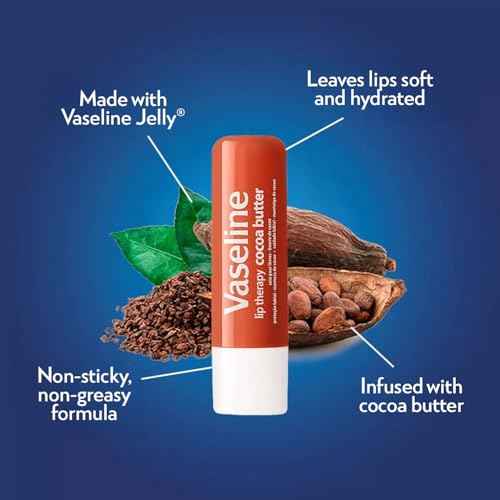 Vaseline Lip Therapy Cocoa Butter Lip Balm, 6 Pack, 0.16 Oz Ea