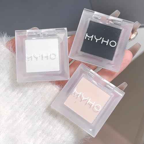 Single Light Beige Eyeshadow Palette, Matte Eyeshadow Highly Pigmented, Eye Brightener Eye Shadow Primers, Ultra-fine Powder Multiuse Blendable Eyeshadow Base Eyes Makeup