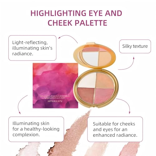 Eye & Cheek Palette - Versatile Eyeshadow and Highlighter Set