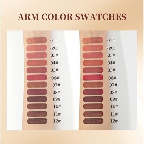 12-Piece Matte Lip Liner Set, Waterproof & Long-Lasting