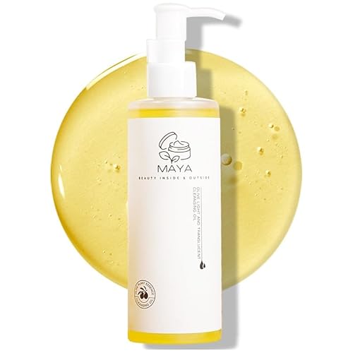 MAYA Olive Plant Essence Cleansing Oil ? Makeup Removing Facial Cleanser for All Skin Types, Nourishing Plant Oils, Deep Pore Cleansing, Hydrating & Non-Greasy ? 250 ml