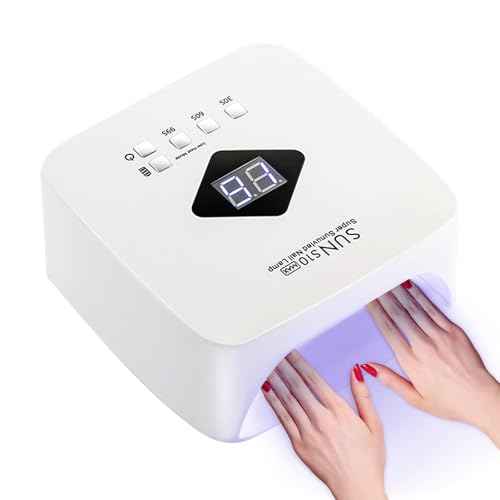 Cordless Nail Lamp 120W Rechargeable UV Light for Gel Nails LED Nail Dryer with 3 Timer Modes Perfect for Salon and Home Use Portable Cordless Design Continuous Use Up to 4-5 Hours(S10)