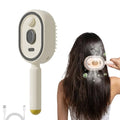 3-in-1 Hair Steamer Brush with Red Light & Detangling
