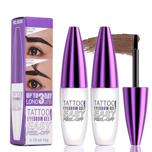 Dark Brown Peel Off Brow Tint Gel - Waterproof Tattoo Effect