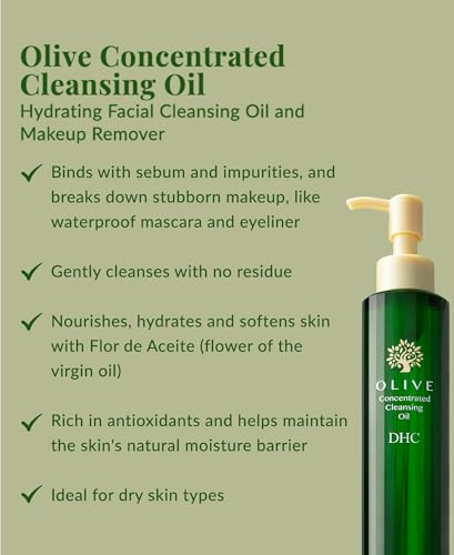 DHC Olive Concentrated Cleansing Oil – Makeup Remover, 5 fl oz