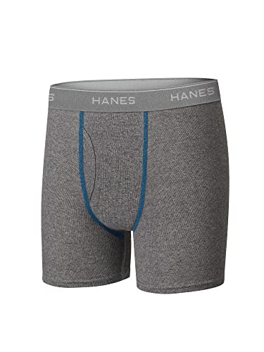 Hanes Boys' and Toddler Underwear, Comfort Flex and ComfortSoft Boxer Briefs, Multiple Packs Available, Grey/Blue/Black/Red-10, Small