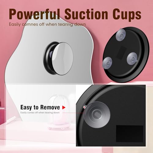 40X Magnifying Mirror with Suction Cups & Tweezers