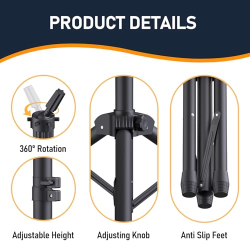 Hemndic Wig Stand with 22" Canvas Head - Adjustable Tripod
