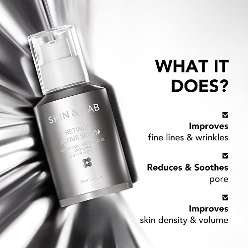 [SKIN&LAB] Anti-aging Skincare Set for Face & Eye Wrinkle: Includes Retinol Serum and Bakuchiol Eye Serum