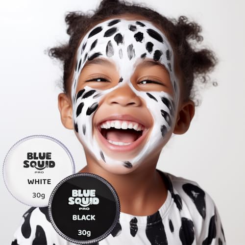 Blue Squid Black & White Water-Activated Face Paint 1oz