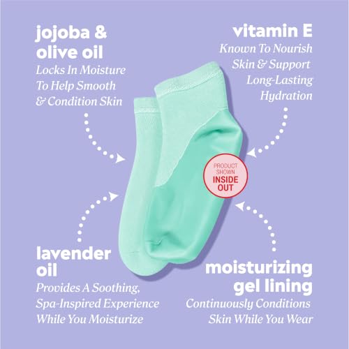 Onyx Professional Reusable Gel Moisturizing Socks for Dry Feet, Spa-Quality Care