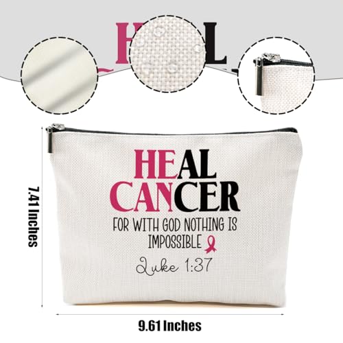 Breast Cancer Awareness Makeup Bag - Travel Cosmetic Pouch