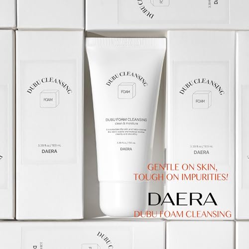 DAERA DUBU Foaming Cleanser 100ml, Hydrating & Moisturizing, Soothing for Sensitive Skin, Hyaluronic Acid, One Step Cleasing, Panthenol & Soy Ferment Extract, Korean Facial Cleanser