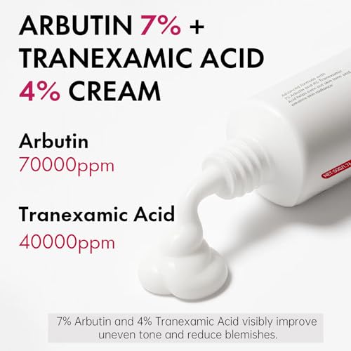 Arbutin 7% + Tranexamic Acid 4% Face Cream for Dark Spots & Uneven Skin Tone ? Hydrating, Non-Irritating, Safe for Sensitive Skin 1.76 oz (Pack of 1)
