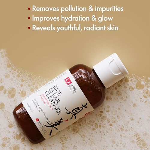 Japanese Face Wash Skincare Products - Japanese Rice Water Green Tea Cleanser - 99% Naturally Derived Japanese Beauty 4oz