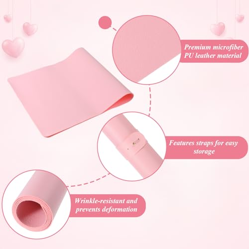 Foldable Nail Art Table Mat - Waterproof PU Leather, Non-Slip