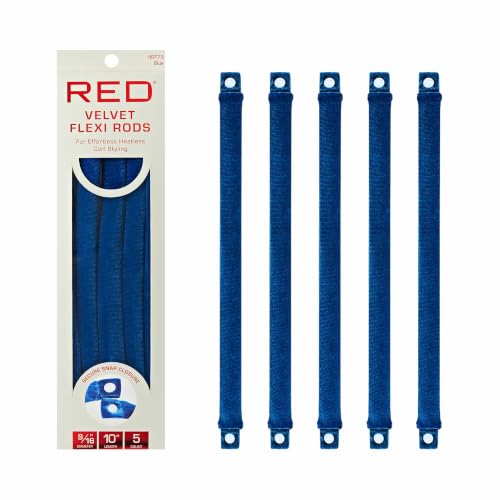 Red by Kiss Velvet Flexi Rods Heatless Curlers - 9/16" (5 Count)